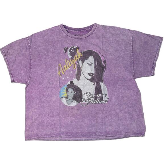 Aaliyah One In A Million Graphic T-Shirt Women’s 2XL Purple Vintage Style Tee - Picture 1 of 4
